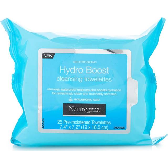Neutrogena Hydro Boost Facial Cleansing Towelettes with Hyaluronic Acid  Hydrating Makeup Remover Face Wipes Remove Dirt & Waterproof Makeup  Hyp