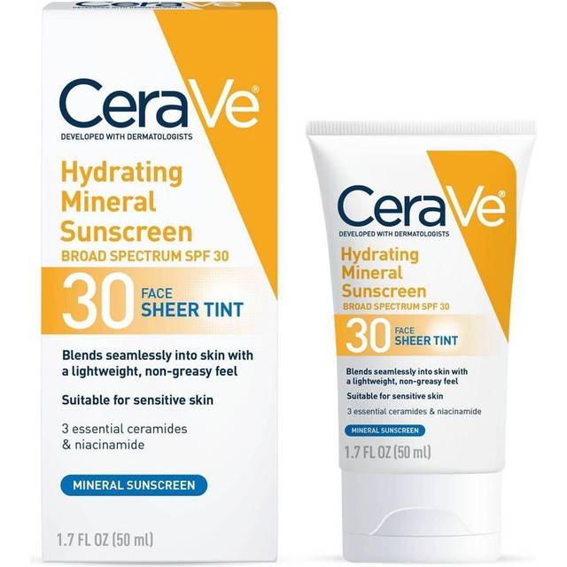 CeraVe Hydrating Mineral Sunscreen Sheer Tint SPF 30 - Medium 1.7 fl oz
