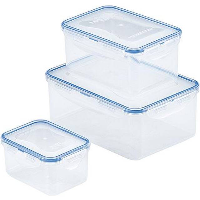 Lock & Lock Storage Container Set of 3 - Clear/Blue