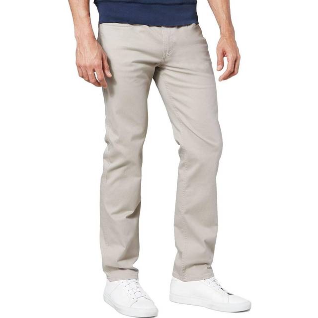 Dockers Men's Straight Fit Jean Cut All Seasons Tech Pants (Standard and Big & Tall), Safari Beige, 36W x 32L