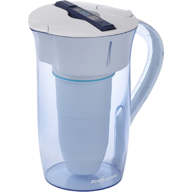 Zerowater 10-cup/2.3 Lt Round Jug + Filter, Clear