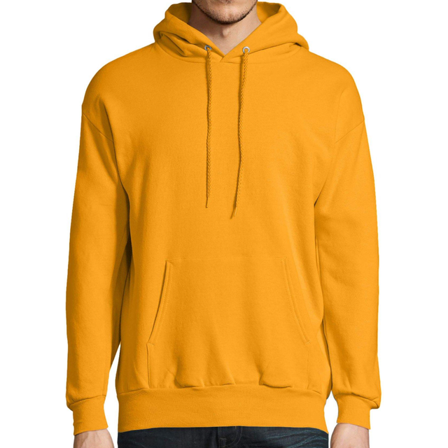 Hanes Men's Pullover EcoSmart Hooded Sweatshirt  gold  X Large