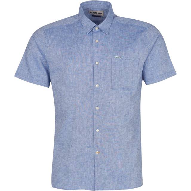 Barbour M's Nelson S/S Summer Shirt Blue (L)