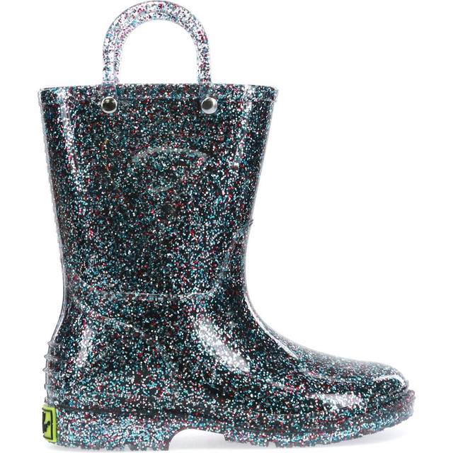 Western chief girls glitter Rain Boot  Multi  8 M US Toddler