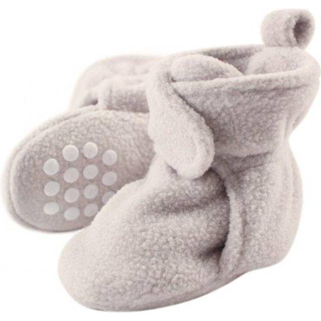 Luvable Friends Unisex Baby Cozy Fleece Booties  Gray  0-6 Months