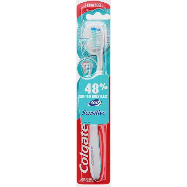 Colgate 360 emalj hälsa extra mjuk tandborste för känsliga tänder (1 pack)