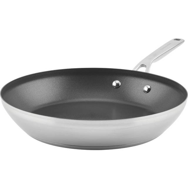 Stainless Steel 3-Ply Base Nonstick Frying Pan - 12"