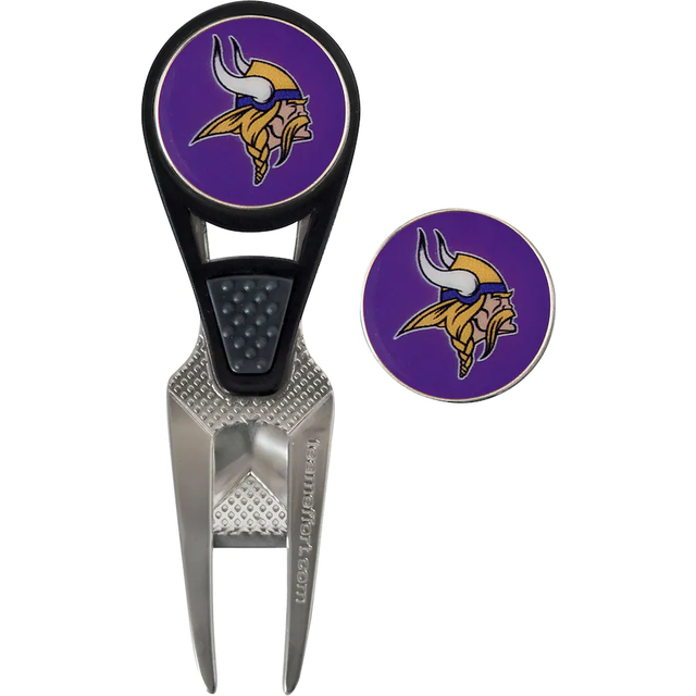 Team Effort Minnesota Vikings CVX Repair Tool & Ball Markers Set