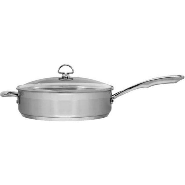 Chantal Induction 21 Steel 5 quart NonStick Saute Pan with Tempered Gl
