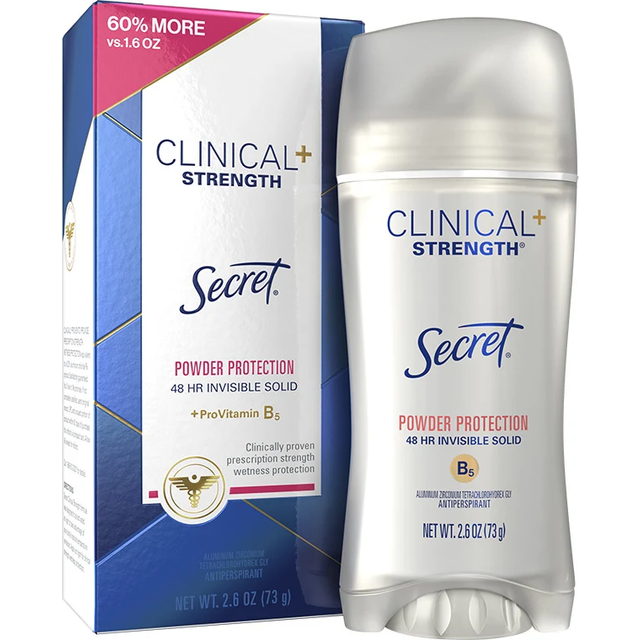 Secret, Clinical Strength Deodorant, Invisible Solid, Powder Protection