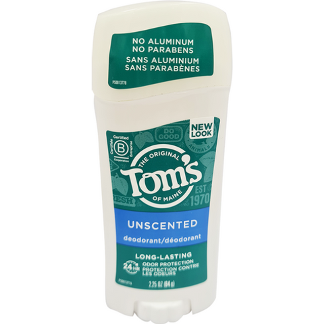 Tom's of Maine, Natural Long-Lasting Deodorant, Unscented, 64g