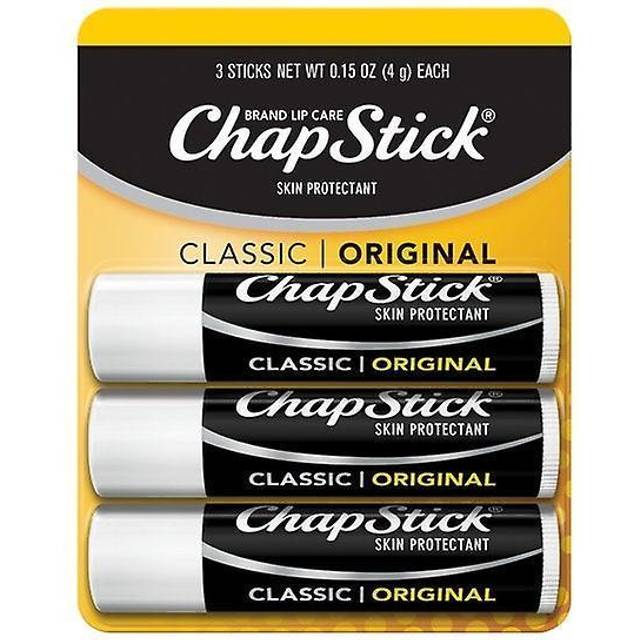 ChapStick Classic Original Lip Balm Tubes - 0.15 Oz (Pack of 3)