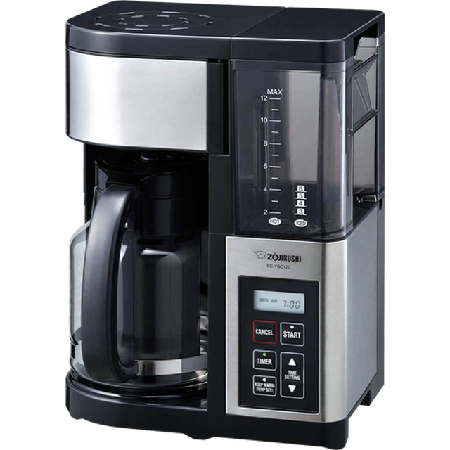 Zojirushi EC-YTC100XB 10-Cup Coffee Maker (Stainless Steel/Black) with 4 Packs of Descaling Agent