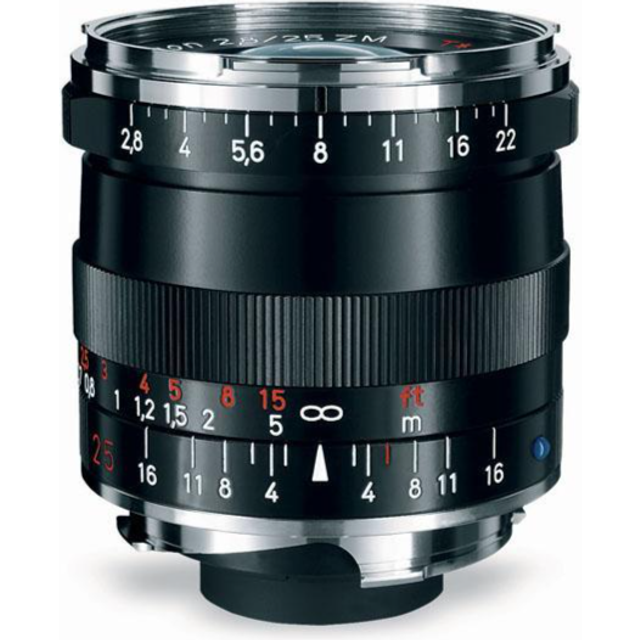 Zeiss 25mm f2.8 Biogon T* ZM Lens for Leica M - Silver - Sliver