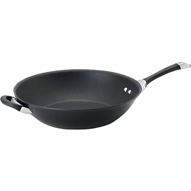 Symmetry 14-Inch Stir Fry with Helper Handle - Black