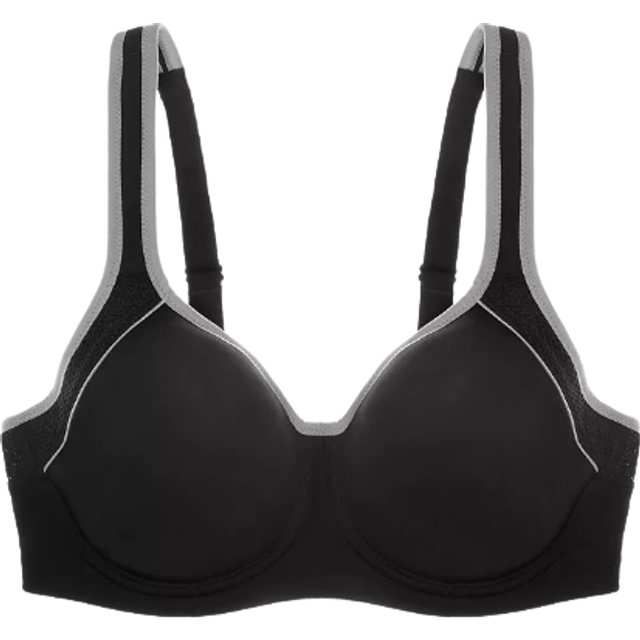 Contour Spacer Sports Bra - BLACK/GRAY - 32E EU (32DD US)