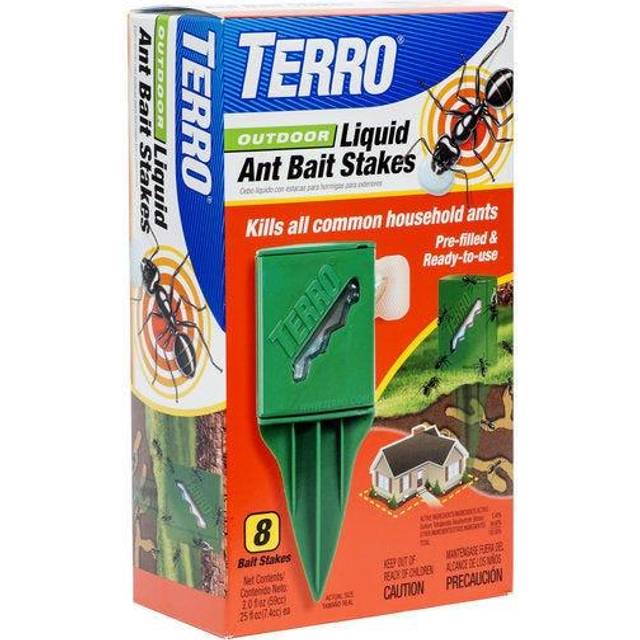 TERRO T1812 Outdoor Liquid Ant Killer Bait Stakes - 8 Traps