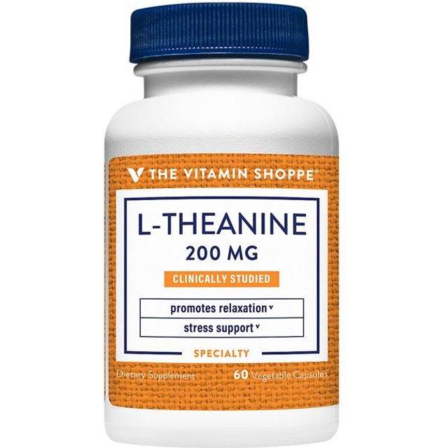 The Vitamin Shoppe  L-Theanine  200 mg  60 Vegetable Capsules