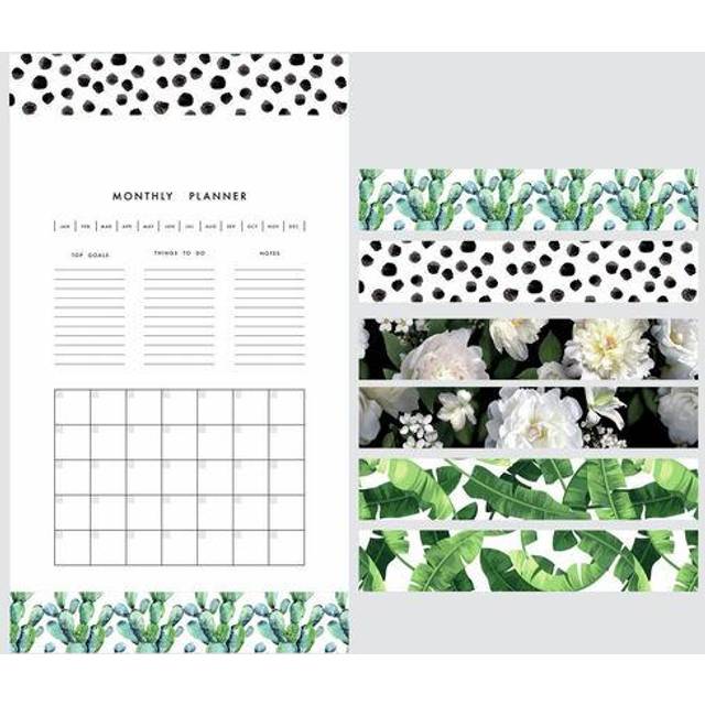 Jättedekaler flyttbar månatlig kalender med filt