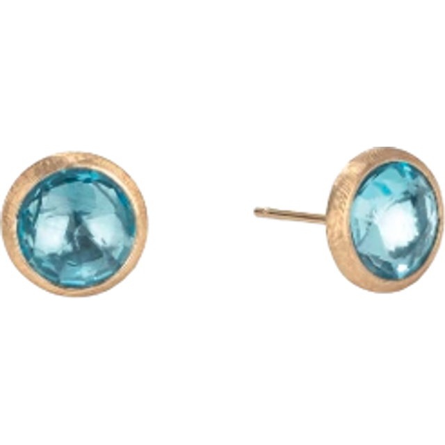 Marco Bicego Jaipur 18ct Yellow Gold Blue Topaz Earrings OB957 TP01 Y 02