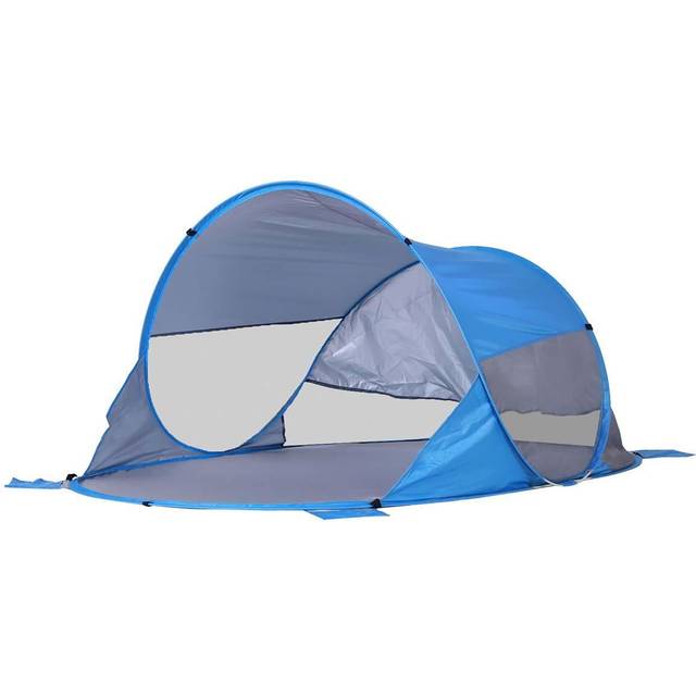 Outsunny Pop-Up Beach Tent For 1-2 People | Wowcher - Blue