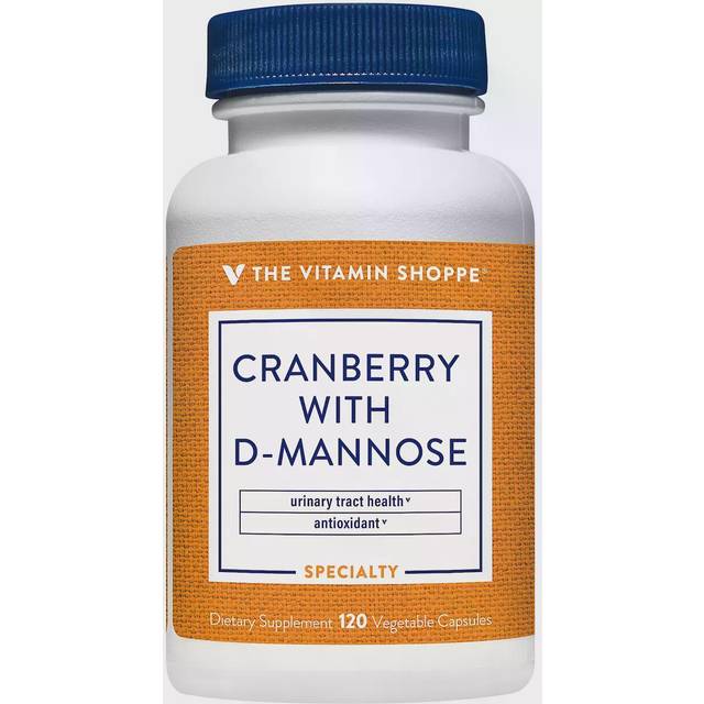 The Vitamin Shoppe  Cranberry With D-Mannose  120 Vegetable Capsules