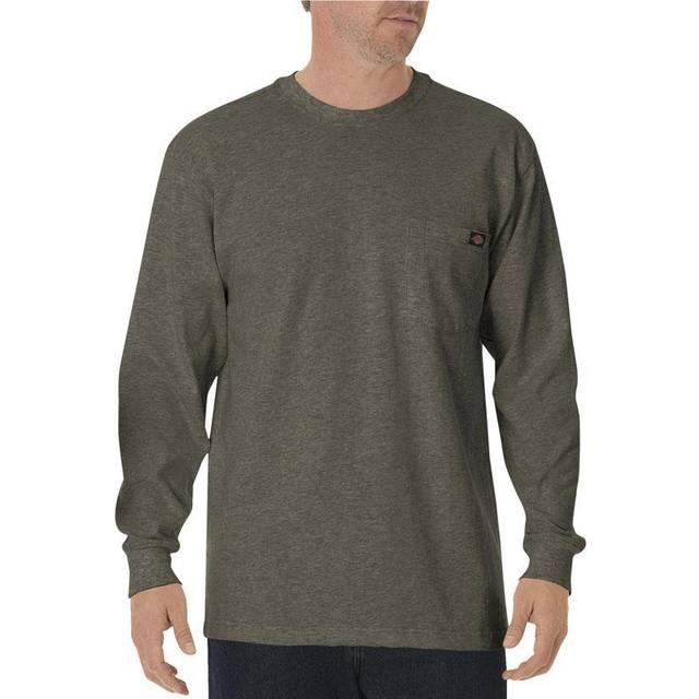 Dickies Men's Big and Tall Long Sleeve Heavyweight Crew Neck  Moss Green  3T