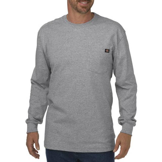 Dickies Men's Big-Tall Long Sleeve Heavyweight Crew Neck  Heather Gray  X-Large/Tall