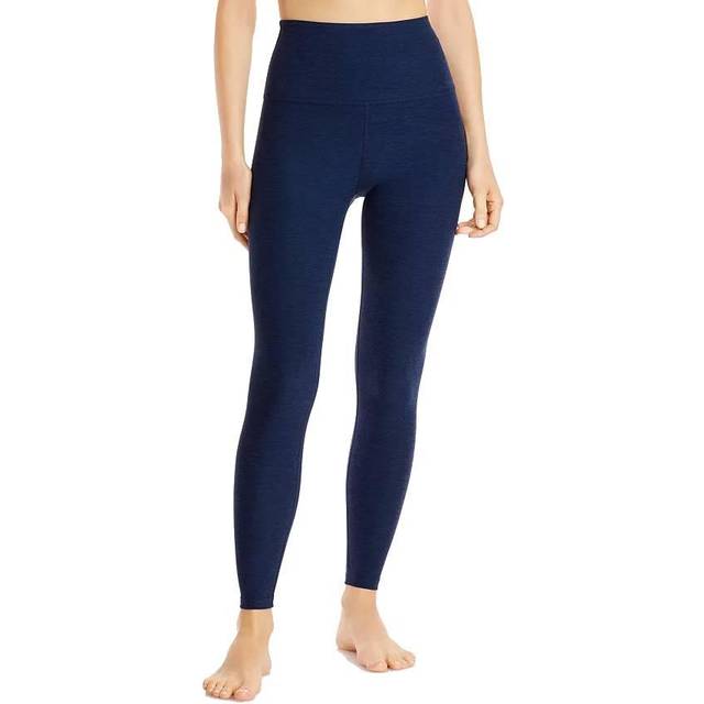 Caught in the Midi High-Waist Space-Dye Leggings - NOCTURNAL NAVY - Medium