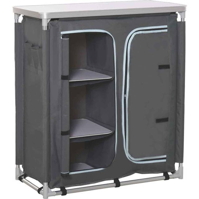 Outsunny Travel Camping Outdoor Kitchen Cupboard - Grey / 49.5cm