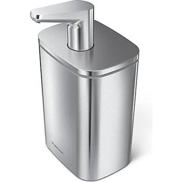 Simplehuman Puls-tvåldispenser av borstat rostfritt stål i färgen silver 473 ml, mått: 18 cm x 9,9 cm, KT1188