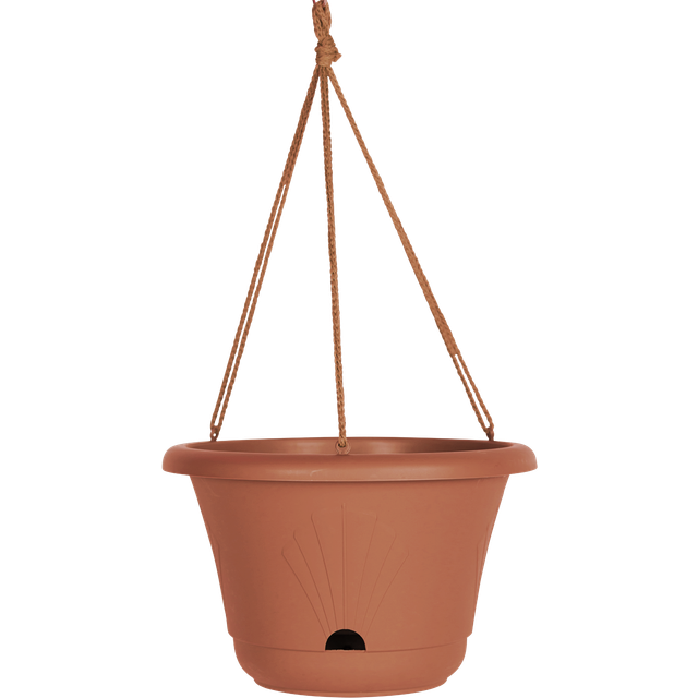 Bloem LHB1346 13 in. Lucca Self Watering Hanging Basket, Terra Cotta