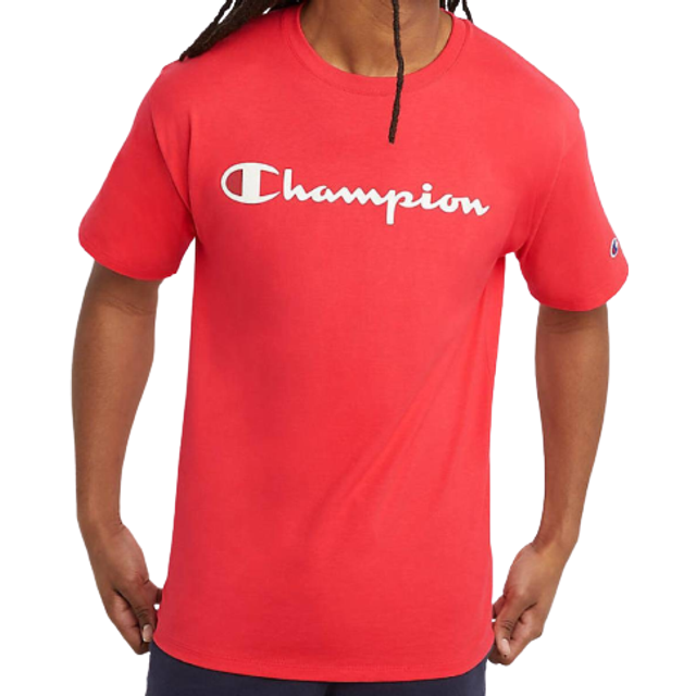 Champion mens Classic T-shirt  Script Logo T Shirt  Red Stone-y07718  Large US