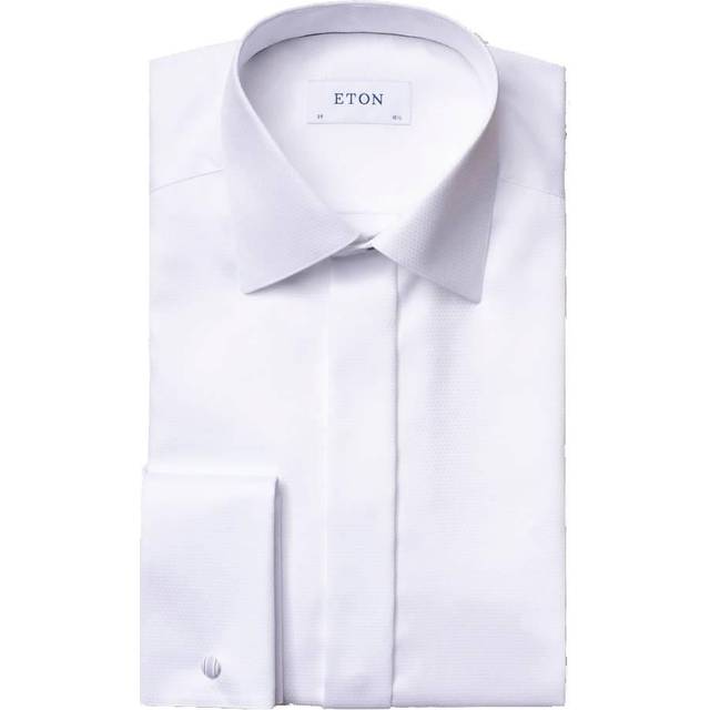 Eton Mens White Slim-fit Cotton Shirt 17 - WHITE