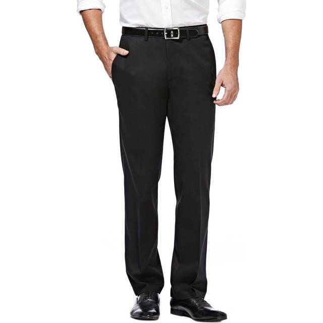Haggar Men's Premium No Iron Khaki Straight Fit & Slim Fit Flat Front