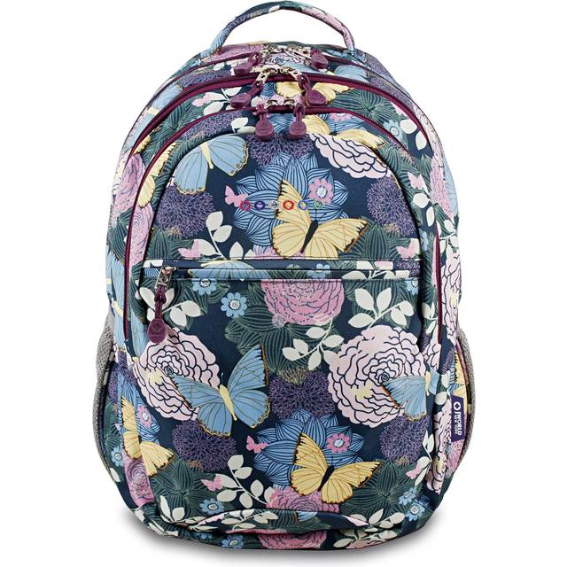 J World New York Cornelia School Backpack for Kids. Cute Womens Laptop Bookbag  Secret Garden  18 X 12.5 X 8 (H X W X D)
