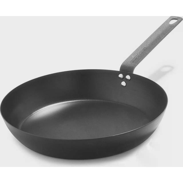 Merten & Storck Pre-Seasoned Carbon Steel Induction 30cm Frying Pan Skillet, Oven Safe, Black