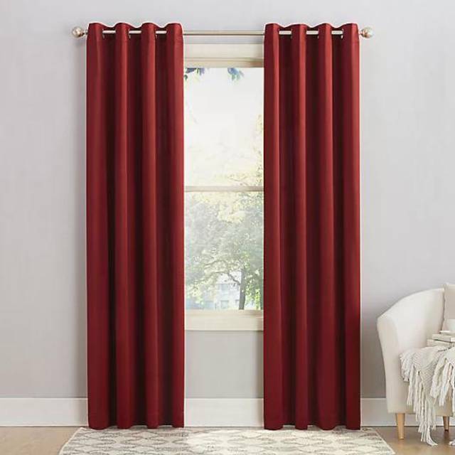 Sun Zero Barrow Energy Efficient grommet curtain Single Panel