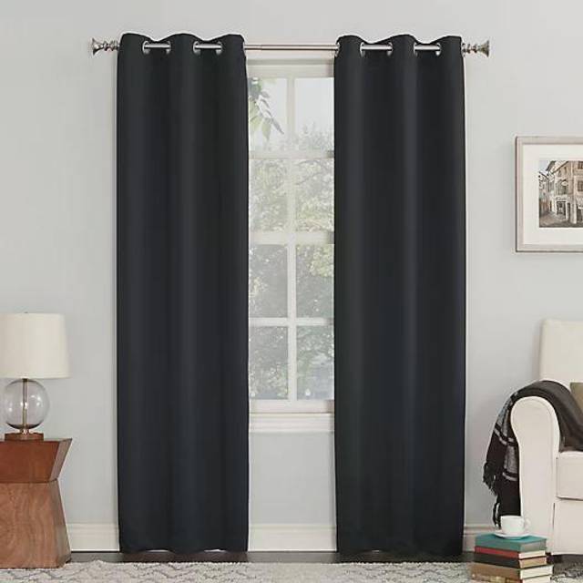 Sun Zero Easton Energy Saving Blackout Grommet Curtain Panel  40 x 108  Teal