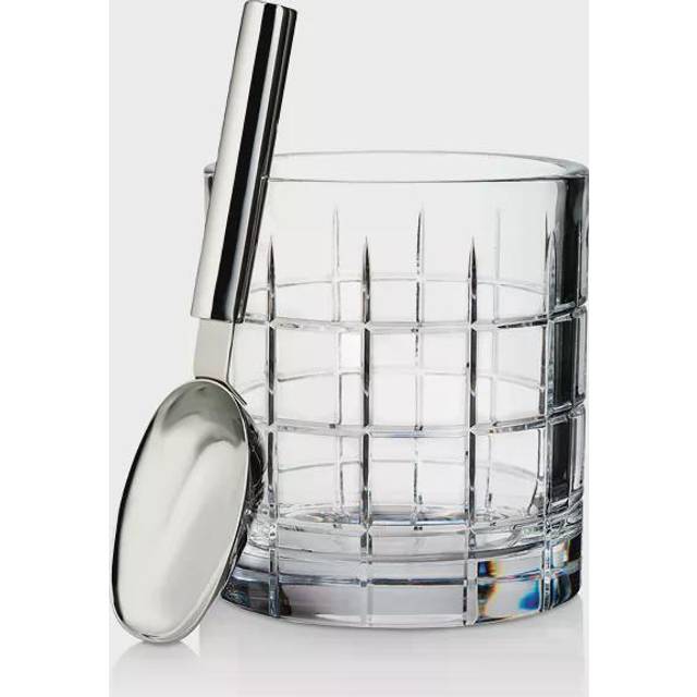 Waterford Short Stories Cluin Crystal Ice Bucket and Scoop - CLEAR