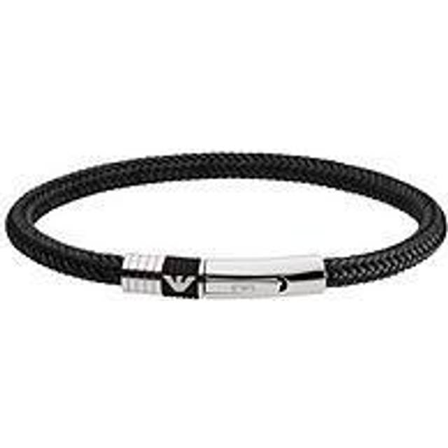 Emporio Armani Black Cord Men's Bracelet