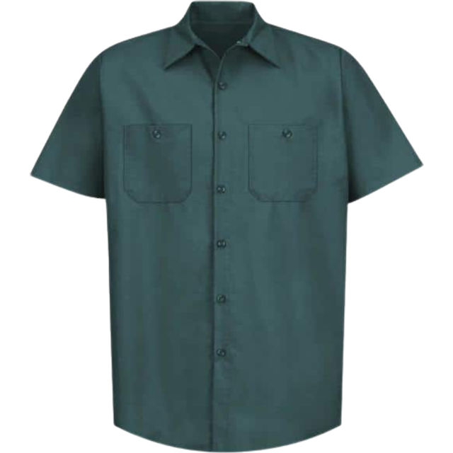 Red Kap Men's Standard Industrial Work Shirt  Regular Fit  Short Sleeve  Spruce Green  Medium