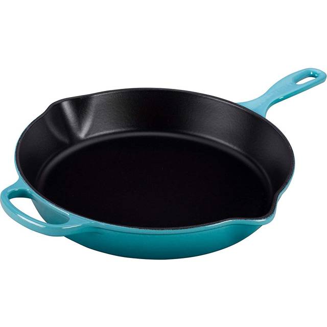 Le Creuset Cast Iron Frying Pan with Metal Handle - Deep Teal (26cm)