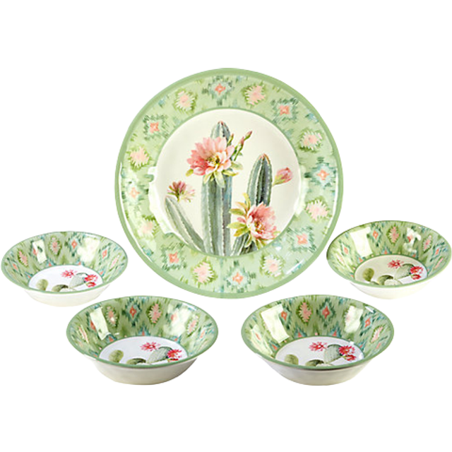 Certified International Desert Beauty 5Pc Melamine Salad/Serving Set