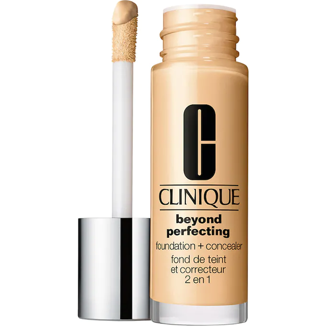 Clinique Beyond Perfecting Liquid Lightweight Full Coverage Foundation + Concealer For Dry Combination to Oily Skin Types  Meringue  1 Fl Oz