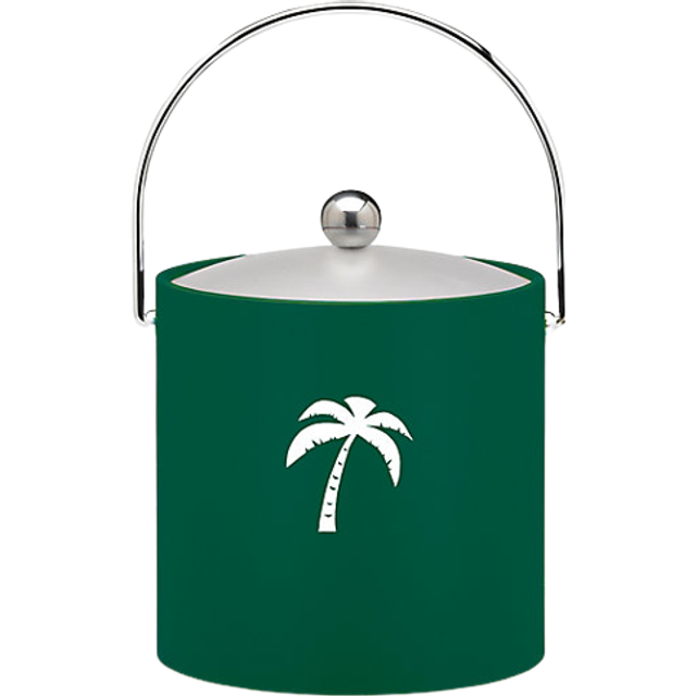 Kasualware 3 Qt. Ice Bucket Green Palm Tree