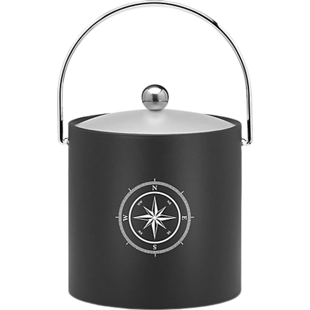 Kasualware 3 Qt. Ice Bucket Black Compass Point