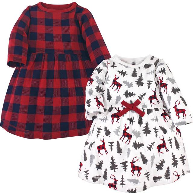 Hudson Baby Infant and Toddler Girl Cotton Dresses Forest Deer  5 Todd