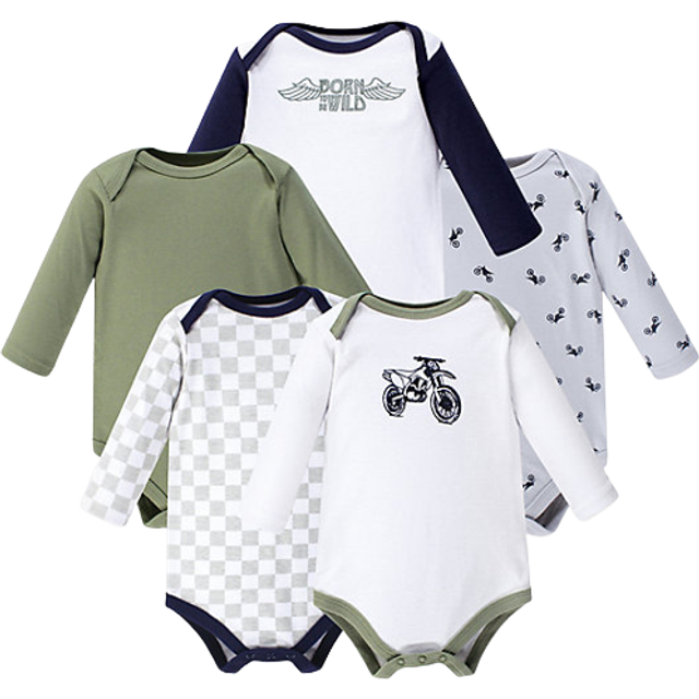 Hudson Baby Unisex Baby Cotton Long-sleeve Bodysuits  Dirt Bike  18-24 Months US