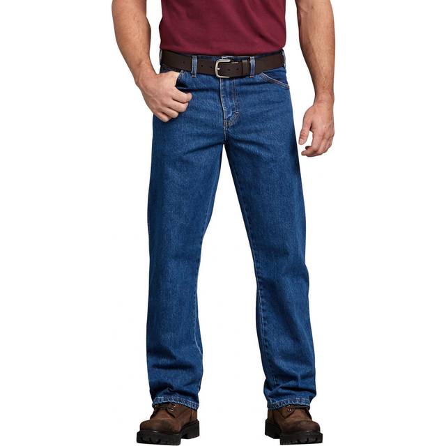 Dickies mens Regular-fit Five-pocket jeans  Stone Washed Indigo Blue